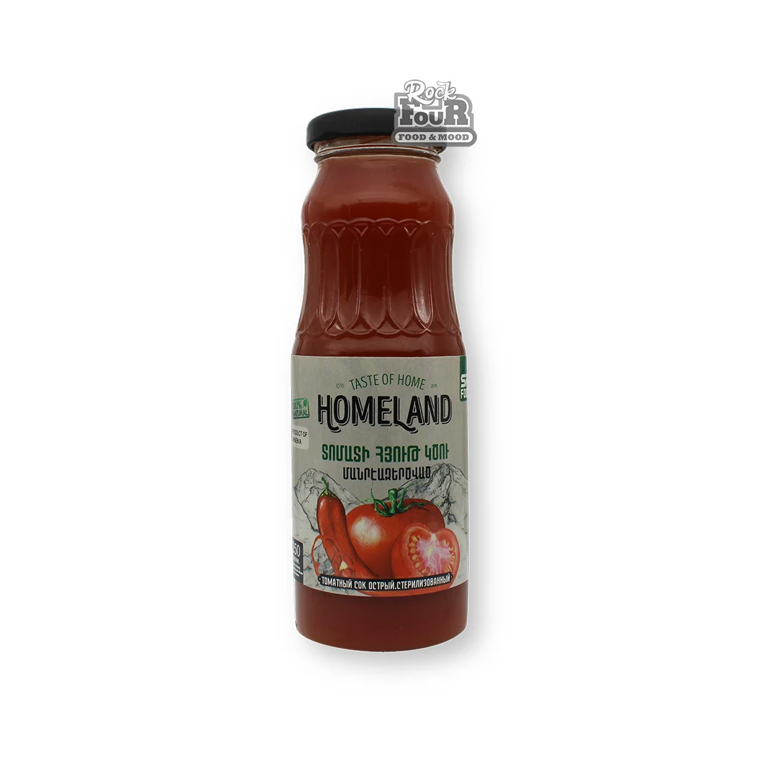 Tomato juice "Homeland" spicy 250g